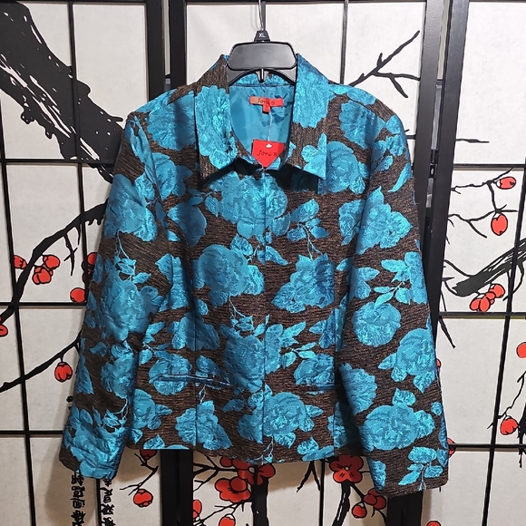 Joni B. Jackets & Blazers - Joni B. Elegant Floral Blazer Size XL New